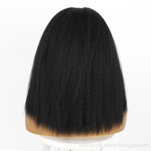 16inch brazilian good yaki curly loose wave accessories wig grip headband attached synthetic headband wigs for black wome